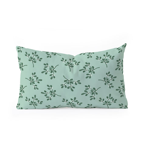 Little Arrow Design Co mistletoe mint Oblong Throw Pillow