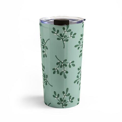 Little Arrow Design Co mistletoe mint Travel Mug