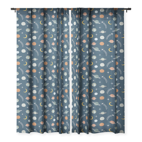 Little Arrow Design Co Planets Outer Space Sheer Non Repeat