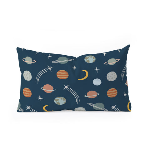 Little Arrow Design Co Planets Outer Space Oblong Throw Pillow