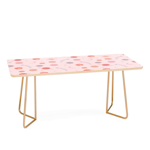 Little Arrow Design Co Planets Outer Space on pink Coffee Table