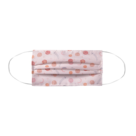 Little Arrow Design Co Planets Outer Space on pink Face Mask