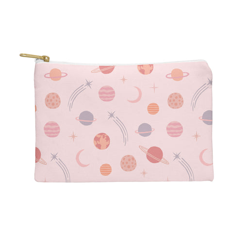 Little Arrow Design Co Planets Outer Space on pink Pouch