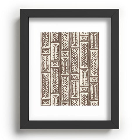 Little Arrow Design Co rayleigh feathers brown Recessed Framing Rectangle