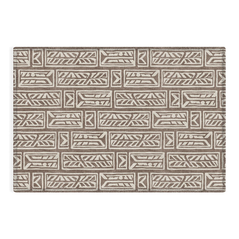 Little Arrow Design Co rayleigh feathers brown Outdoor Rug