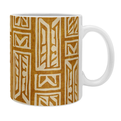 Little Arrow Design Co rayleigh feathers mustard Coffee Mug