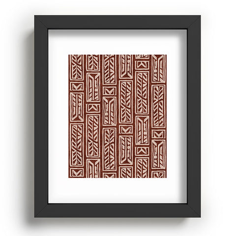 Little Arrow Design Co rayleigh feathers rust Recessed Framing Rectangle