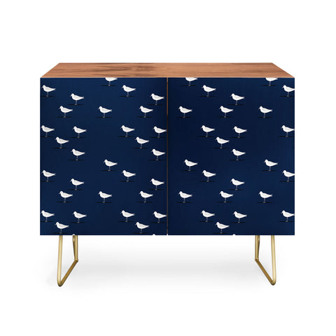 Little Arrow Design Co Sandpipers on navy Credenza