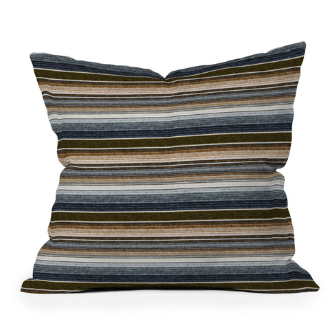 Little Arrow Design Co serape southwest stripe cool Outdoor Throw Pillow