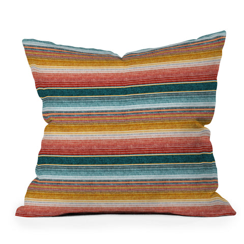 Little Arrow Design Co serape southwest stripe Outdoor Throw Pillow