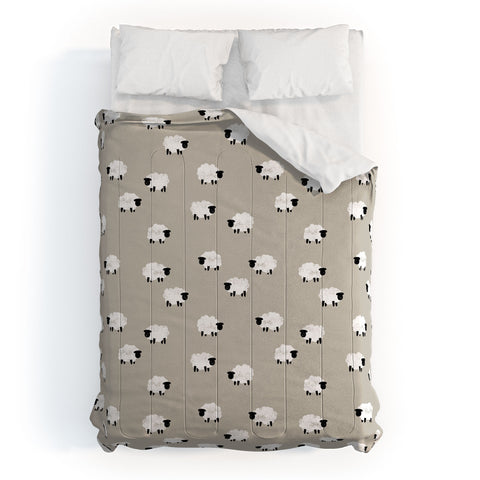 Little Arrow Design Co sheep on beige Comforter