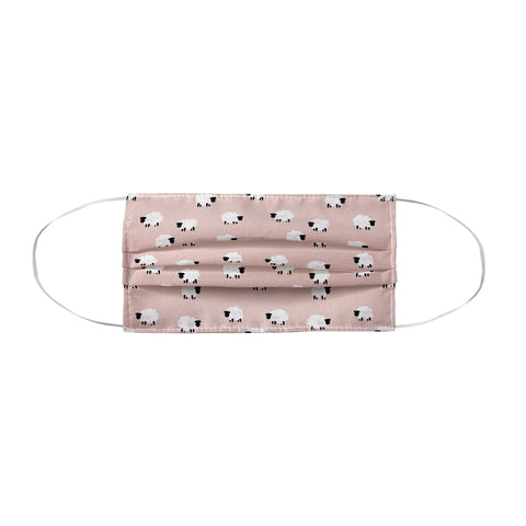 Little Arrow Design Co sheep on dusty pink Face Mask