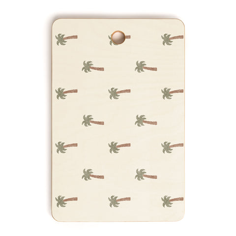 Little Arrow Design Co simple palm trees cream Cutting Board Rectangle