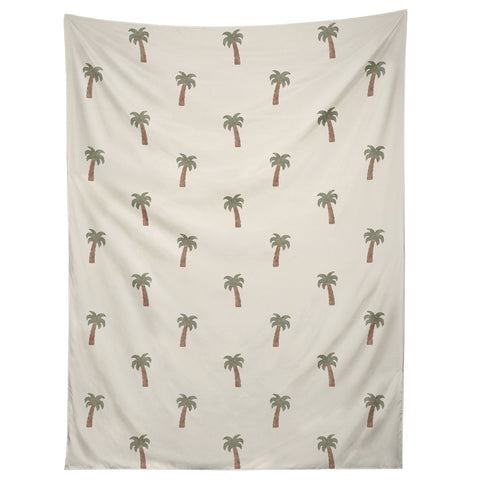 Little Arrow Design Co simple palm trees cream Tapestry