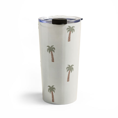 Little Arrow Design Co simple palm trees cream Travel Mug