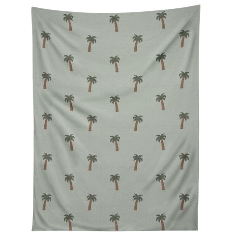 Little Arrow Design Co simple palm trees sage Tapestry