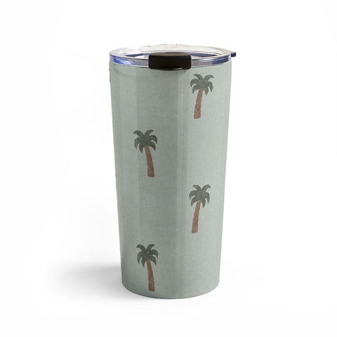 Little Arrow Design Co simple palm trees sage Travel Mug