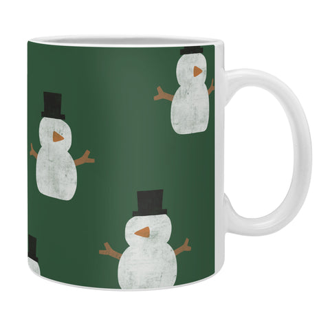 Little Arrow Design Co simple snowmen dark green Coffee Mug