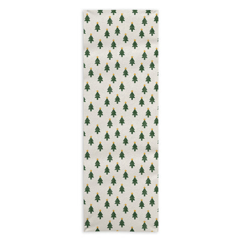 Little Arrow Design Co simple xmas trees on cream Yoga Towel