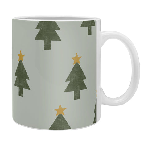 Little Arrow Design Co simple xmas trees on sage Coffee Mug