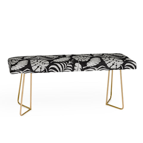 Little Arrow Design Co tropical leaves charcoal Bench