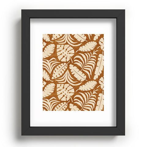 Little Arrow Design Co tropical leaves honey Recessed Framing Rectangle