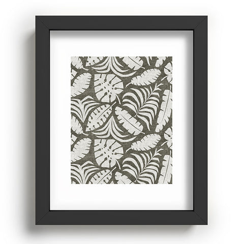 Little Arrow Design Co tropical leaves olive Recessed Framing Rectangle