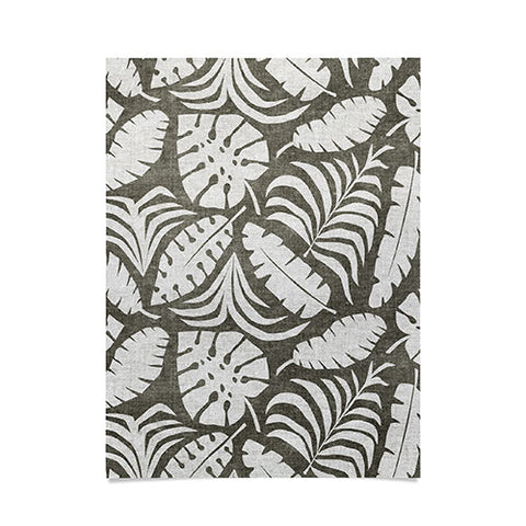 Little Arrow Design Co tropical leaves olive Poster