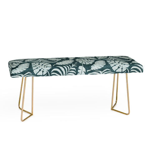 Little Arrow Design Co tropical leaves teal Bench