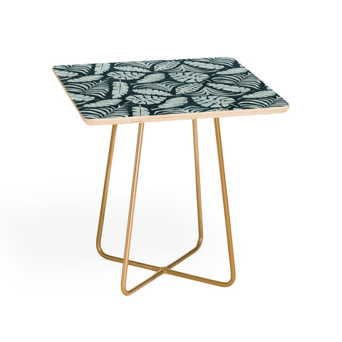 Little Arrow Design Co tropical leaves teal Side Table