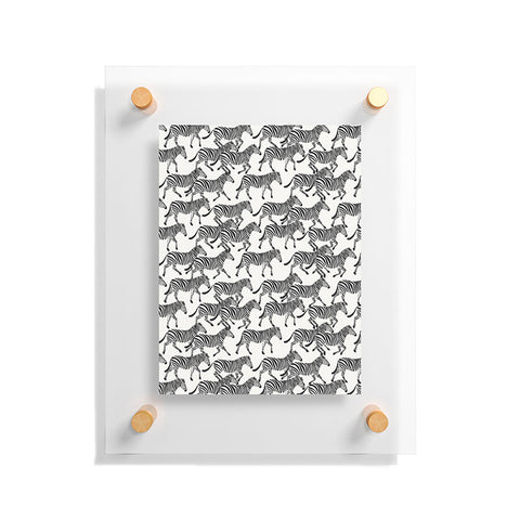 Little Arrow Design Co zebras black and white Floating Acrylic Print