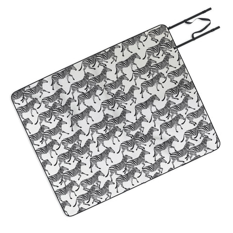 Little Arrow Design Co zebras black and white Picnic Blanket