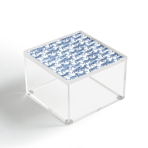 Little Arrow Design Co zebras in blue Acrylic Box
