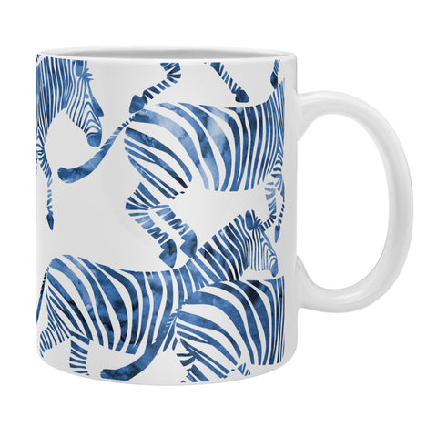 Little Arrow Design Co zebras in blue Coffee Mug