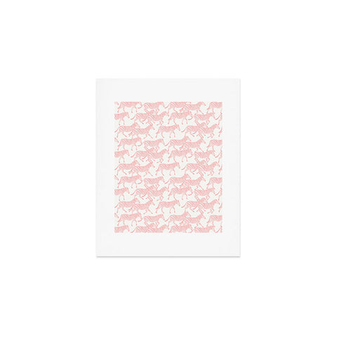 Little Arrow Design Co zebras in pink Art Print