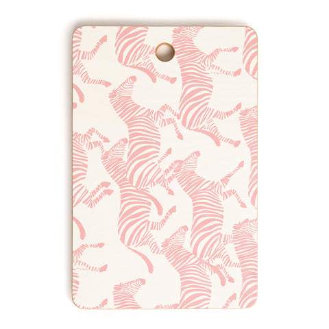 Little Arrow Design Co zebras in pink Cutting Board Rectangle