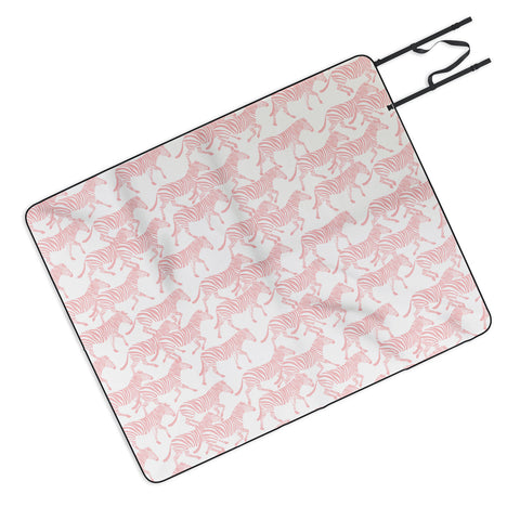 Little Arrow Design Co zebras in pink Picnic Blanket