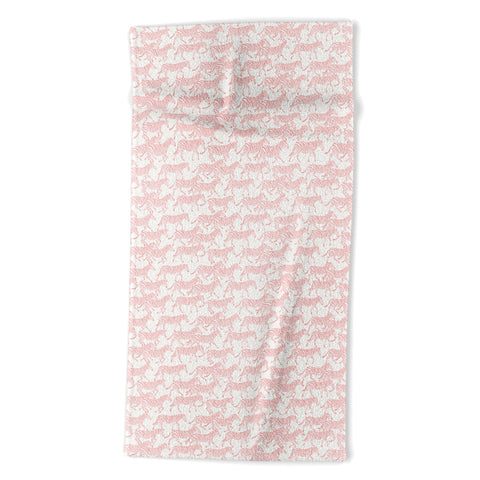 Little Arrow Design Co zebras in pink Beach Towel