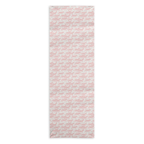 Little Arrow Design Co zebras in pink Yoga Towel