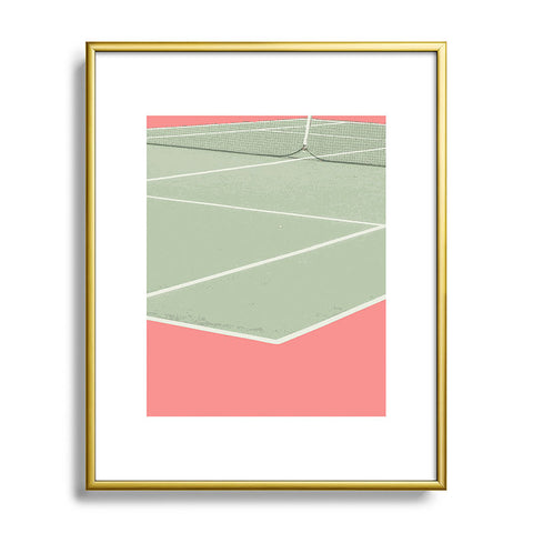 Little Dean Tennis game Metal Framed Art Print