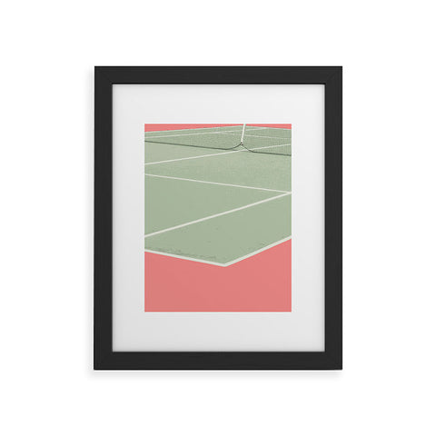Little Dean Tennis game Framed Art Print