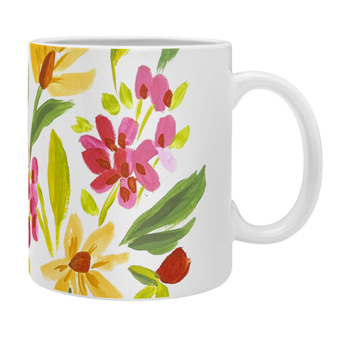 LouBruzzoni Artsy colorful wildflowers Coffee Mug