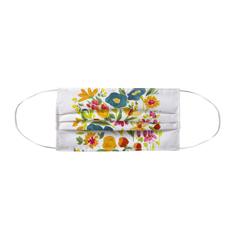 LouBruzzoni Artsy colorful wildflowers Face Mask