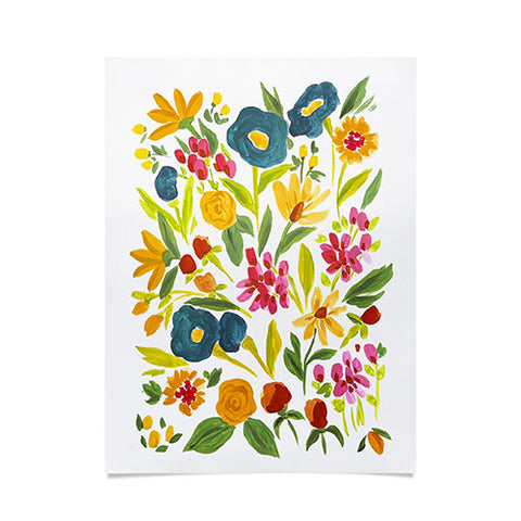 LouBruzzoni Artsy colorful wildflowers Poster