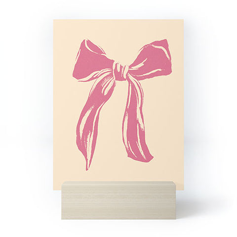 LouBruzzoni Big Pink Ribbon Mini Art Print