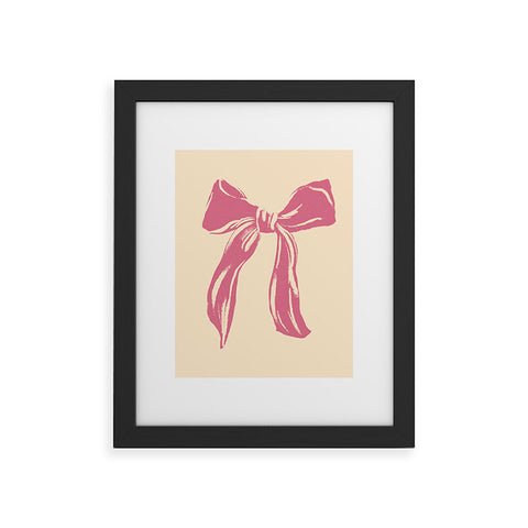 LouBruzzoni Big Pink Ribbon Framed Art Print