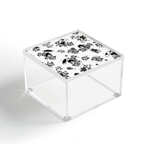 LouBruzzoni Black and white oriental pattern Acrylic Box