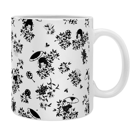 LouBruzzoni Black and white oriental pattern Coffee Mug