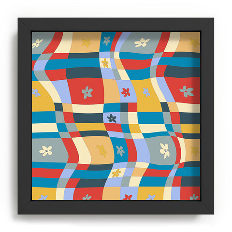 LouBruzzoni Colorful wavy checkerboard Recessed Framing Square