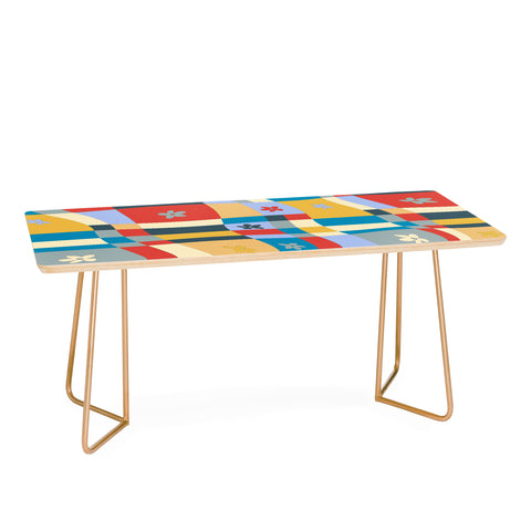LouBruzzoni Colorful wavy checkerboard Coffee Table